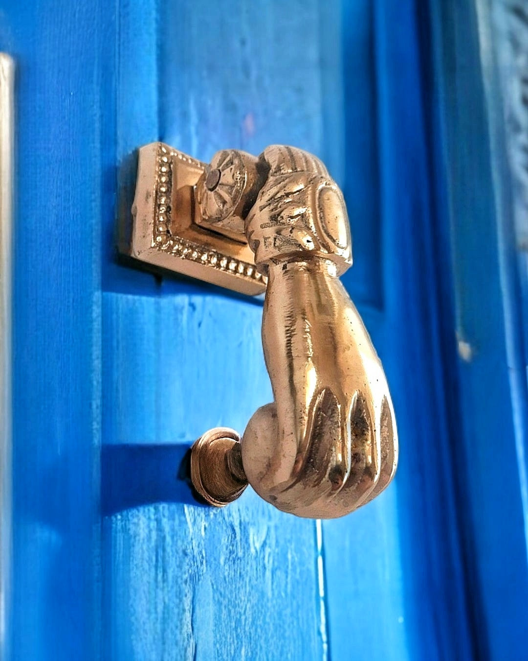 Vintage Brass Fatima's Hand Door Knocker – Mirror Gold