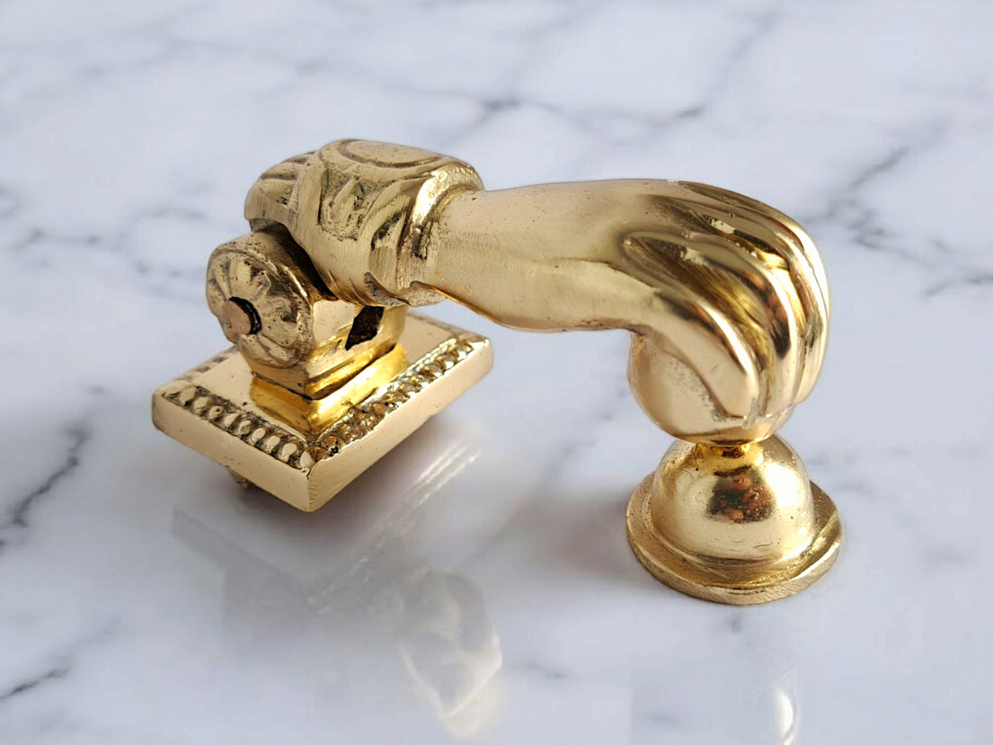 Vintage Brass Fatima's Hand Door Knocker – Mirror Gold