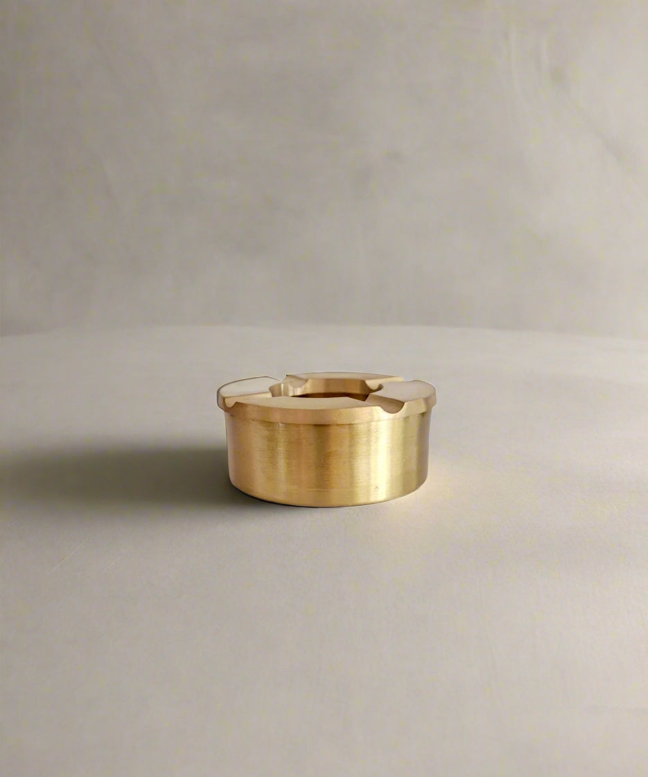Luxury Brass Ashtray with Lid – Handcrafted Elegance