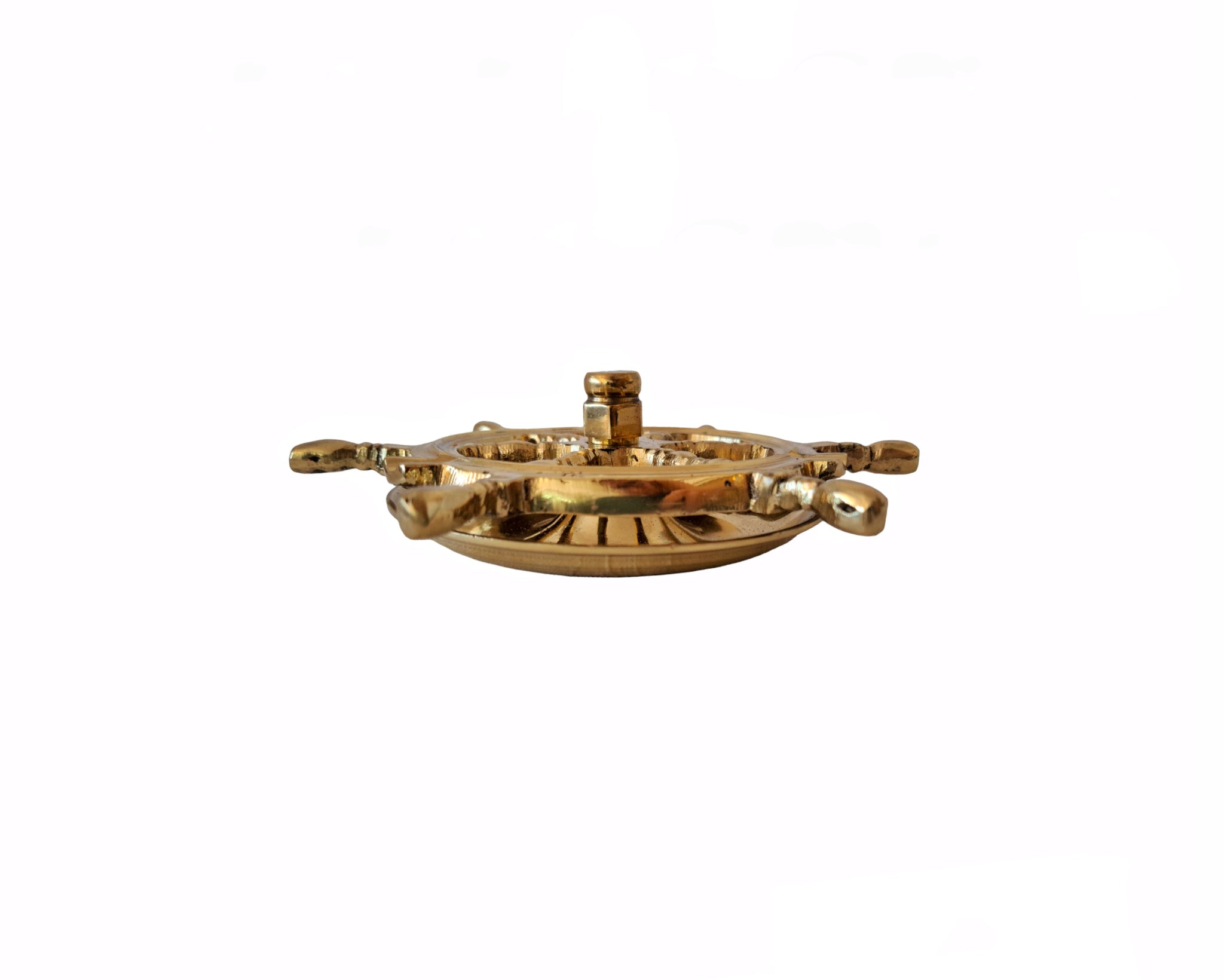 Solid Brass Nautical Ashtray – Stylish Ship's Rudder Design