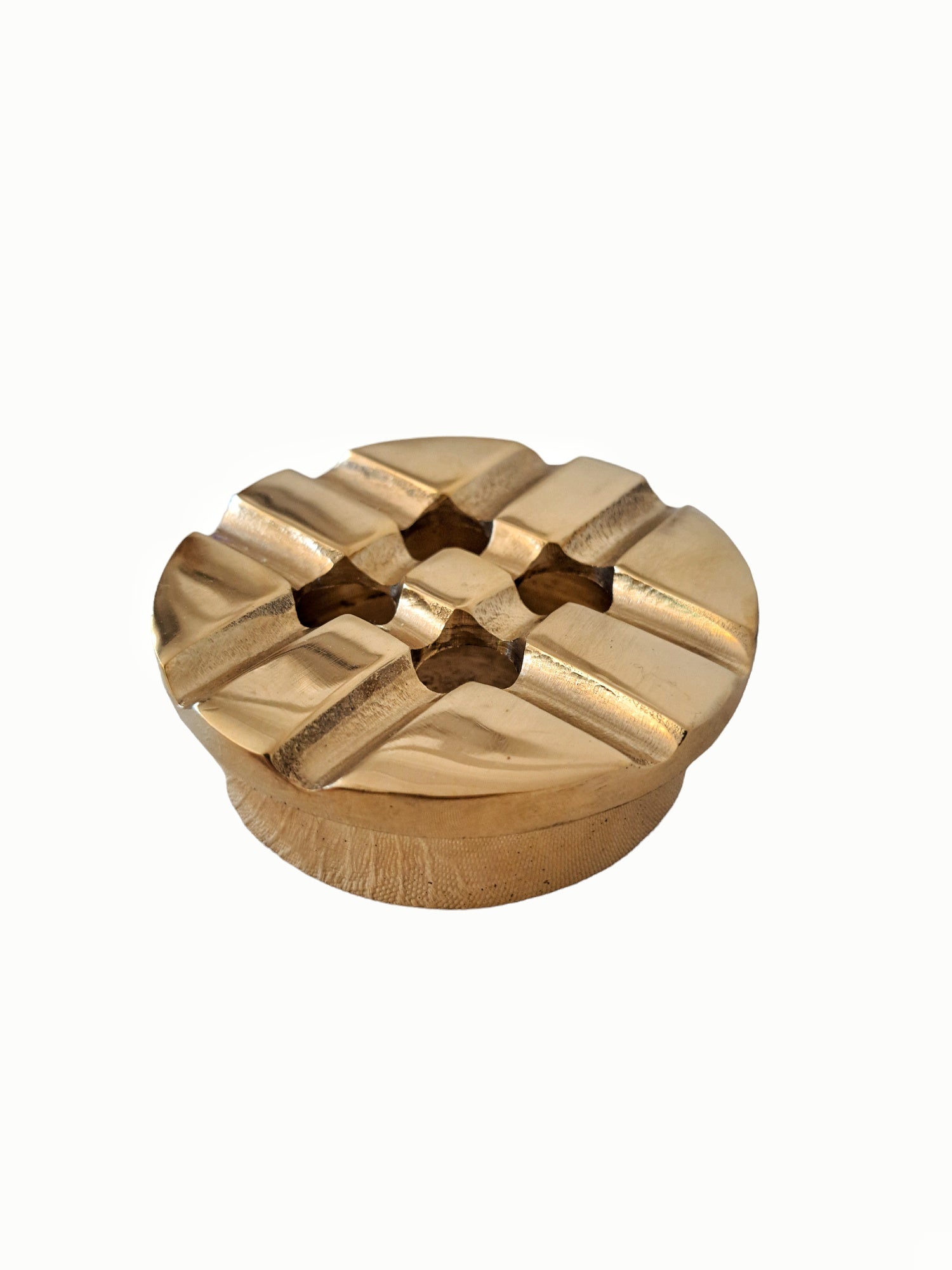 Handcrafted Brass Ashtray with Lid | Retro Charm & Dual Finish
