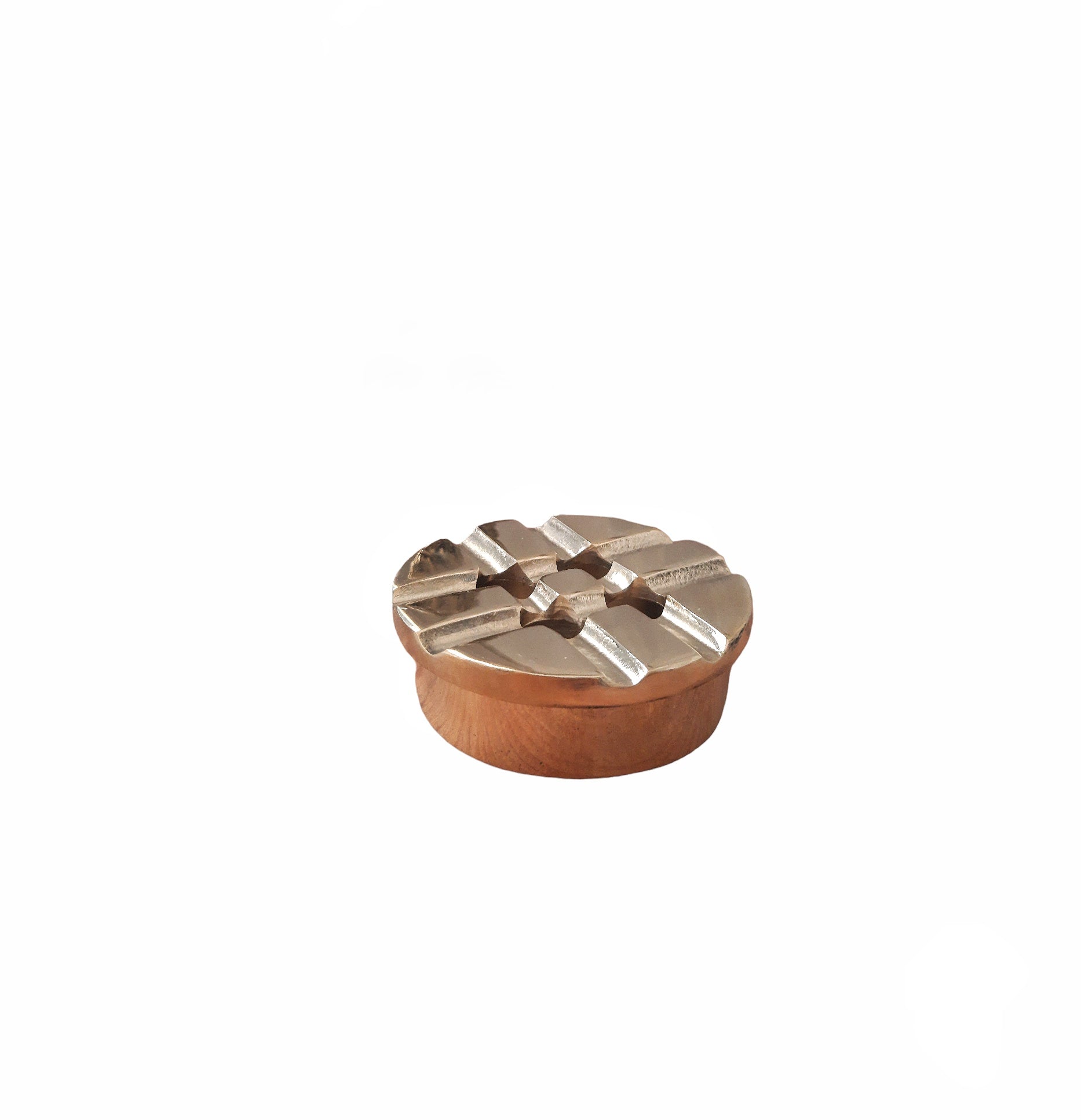 Handcrafted Brass Ashtray with Lid | Retro Charm & Dual Finish