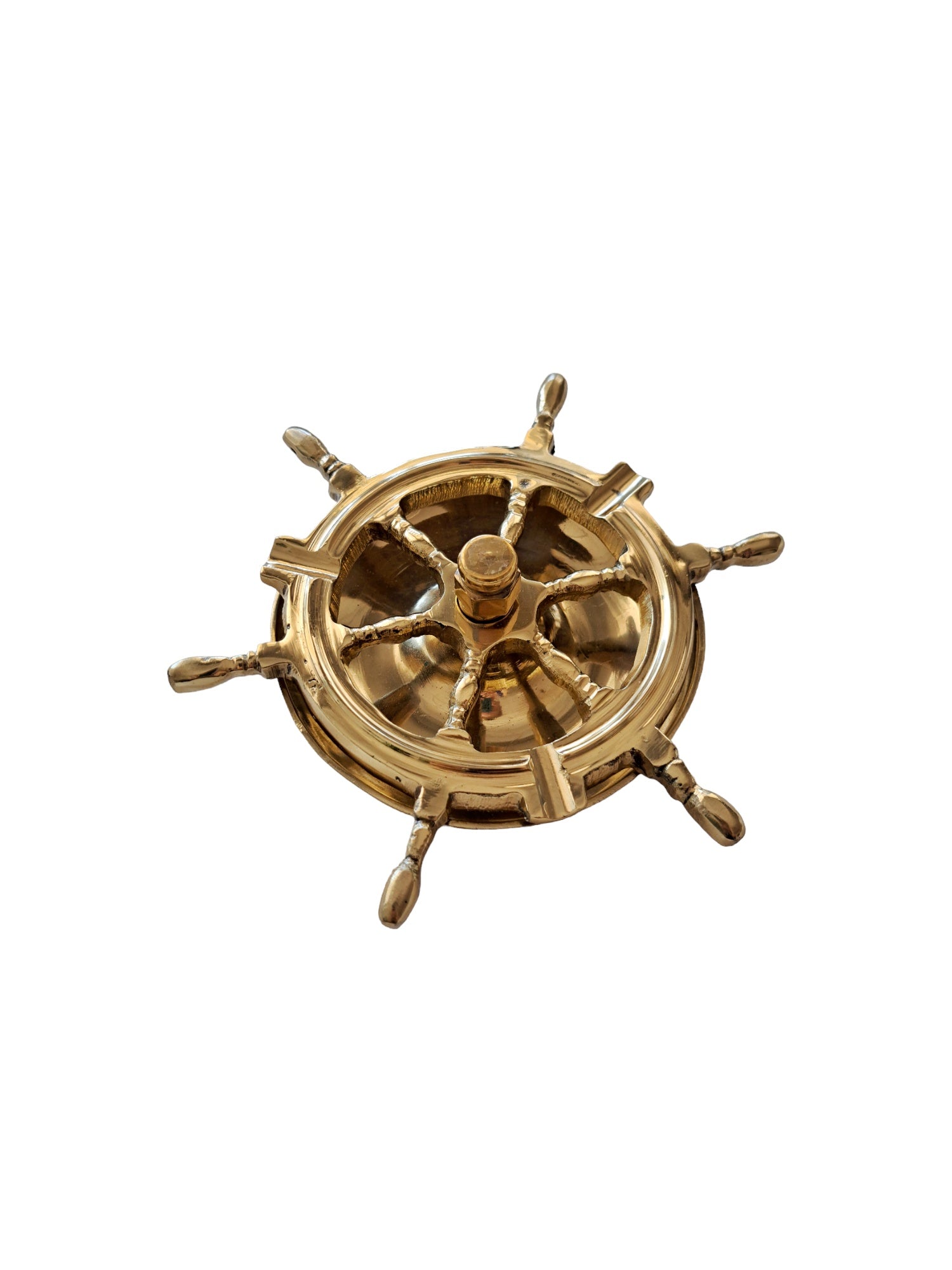 Solid Brass Nautical Ashtray – Stylish Ship's Rudder Design
