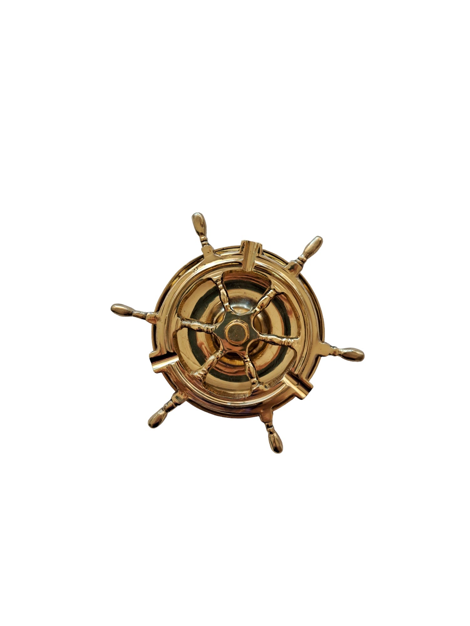 Solid Brass Nautical Ashtray – Stylish Ship's Rudder Design