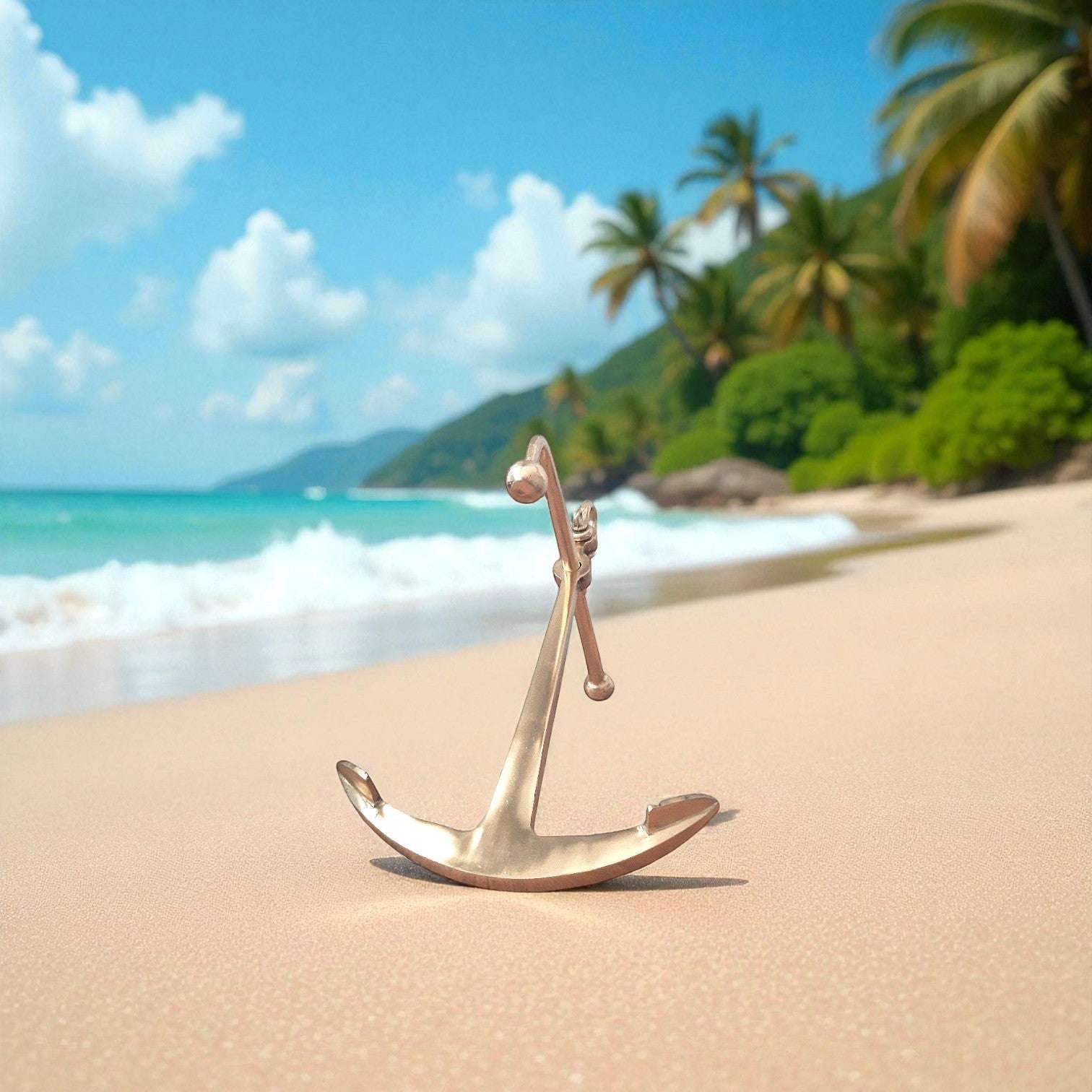 Solid Brass Decorative Boat Anchor – Nautical Home & Office Decor