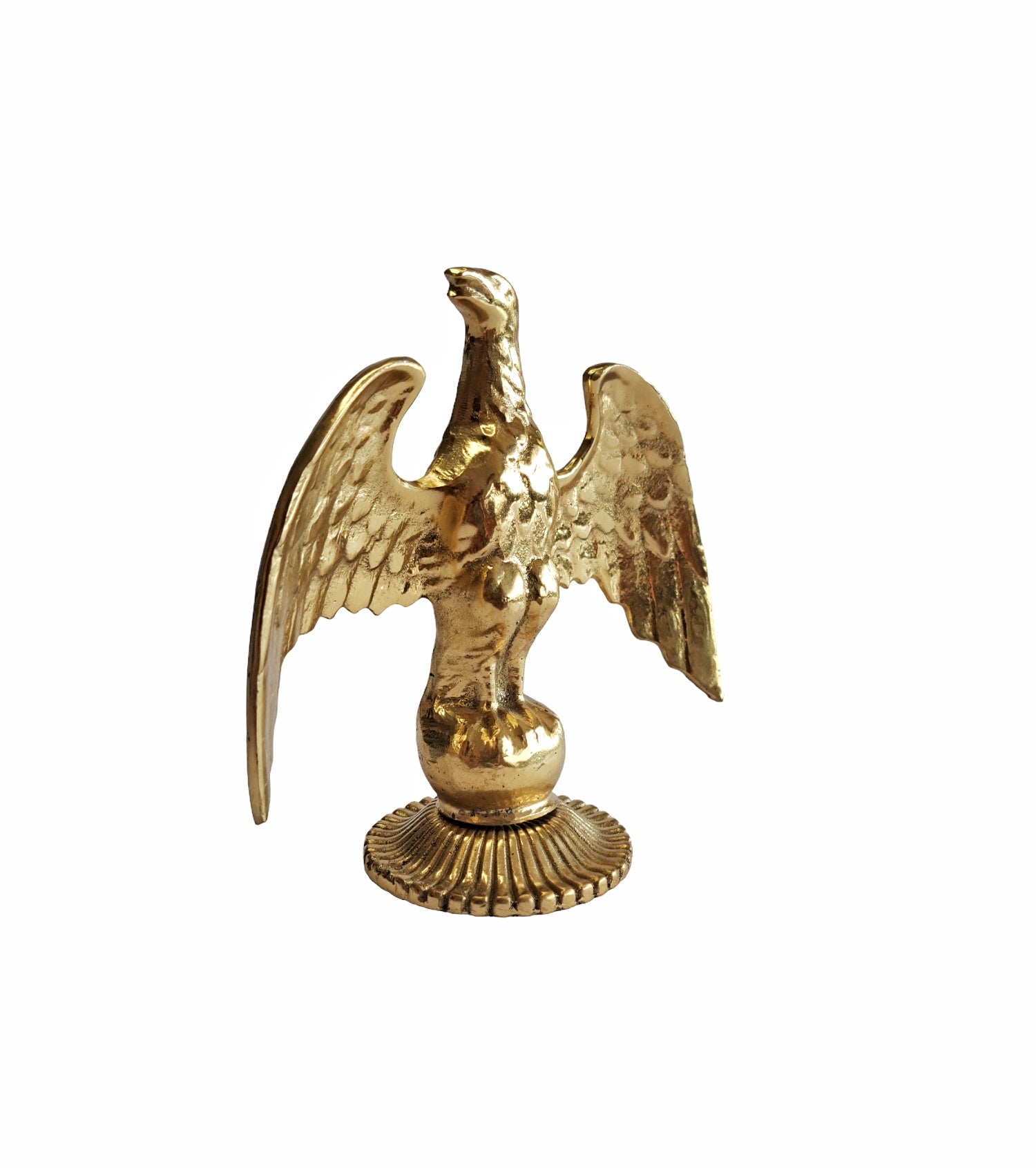 6,3in Handcrafted Solid Brass Eagle Statue – 16cm Elegant Home & Office Decor
