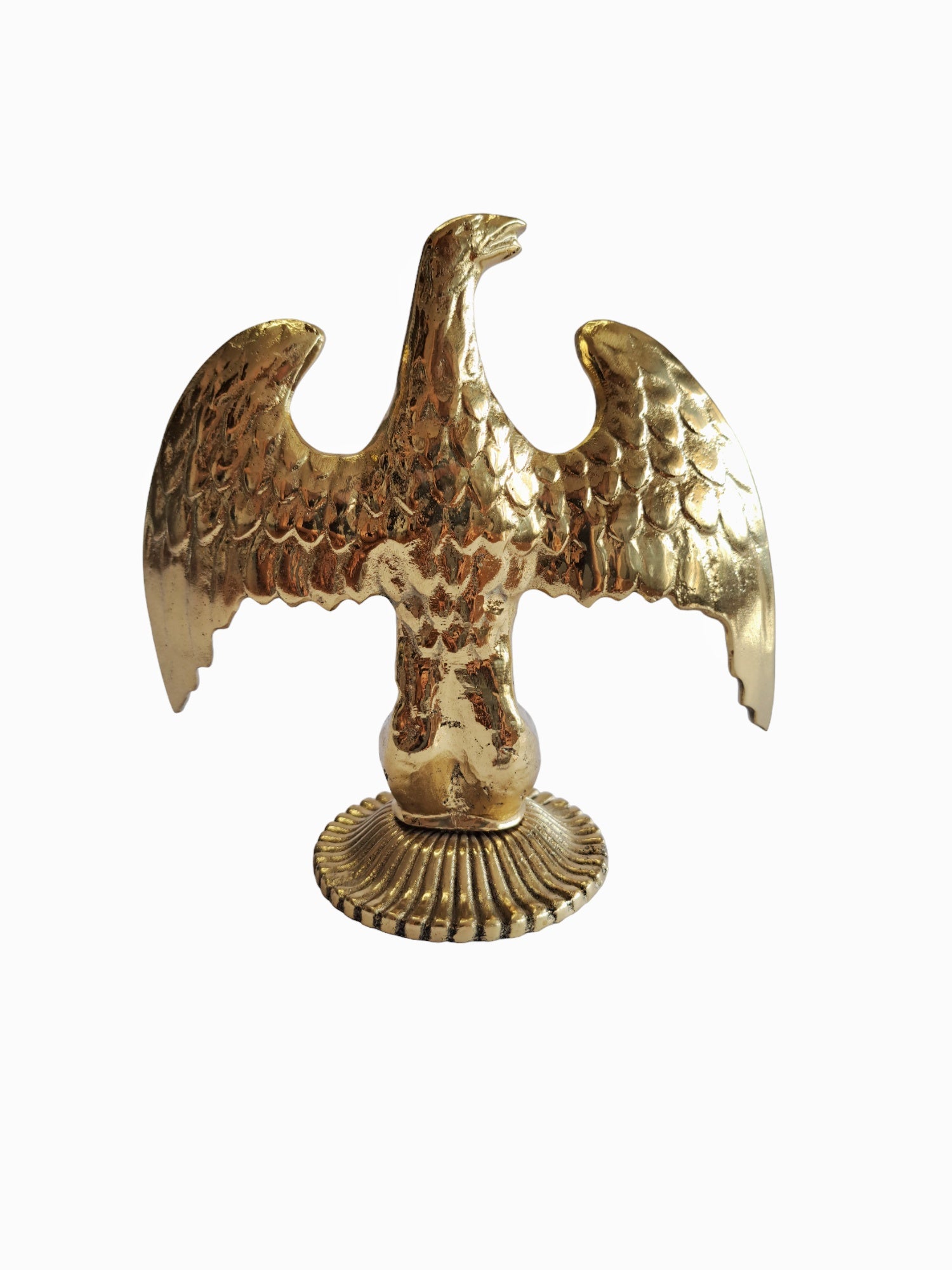 6,3in Handcrafted Solid Brass Eagle Statue – 16cm Elegant Home & Office Decor