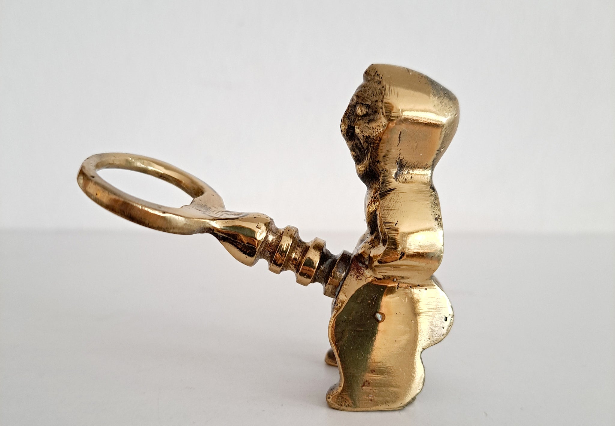 Brass Priapus Wine & Bottle Opener Set – Vintage-Style Fertility God Corkscrew Tool