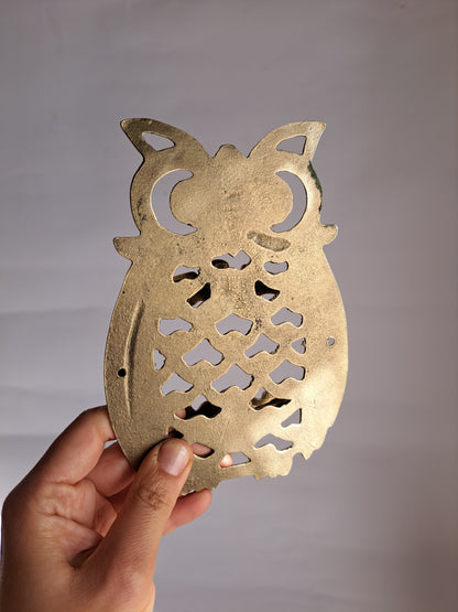 Gold Brass Owl Door Knocker – Handcrafted Unique Design