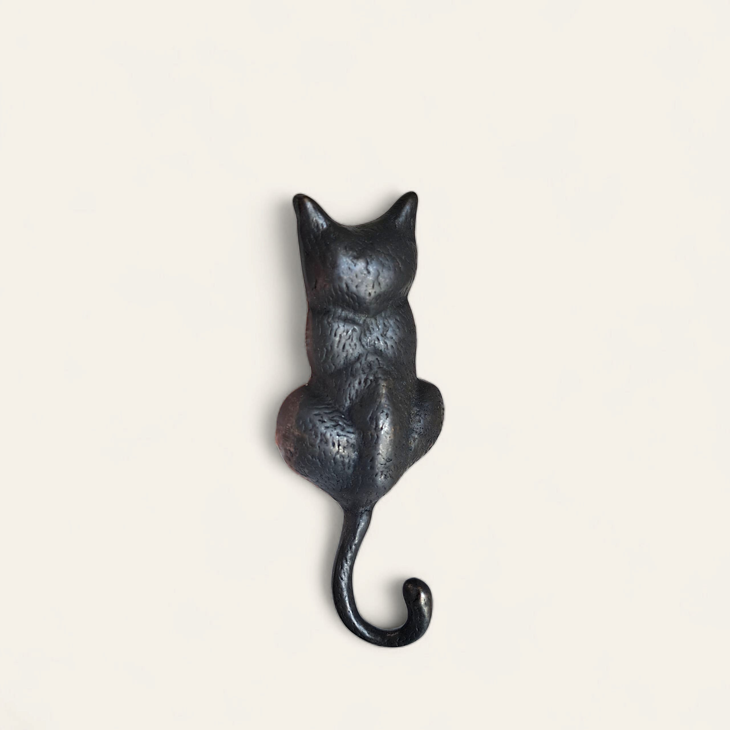 Vintage Brass Cat Door Knocker, Gold & Antique Design