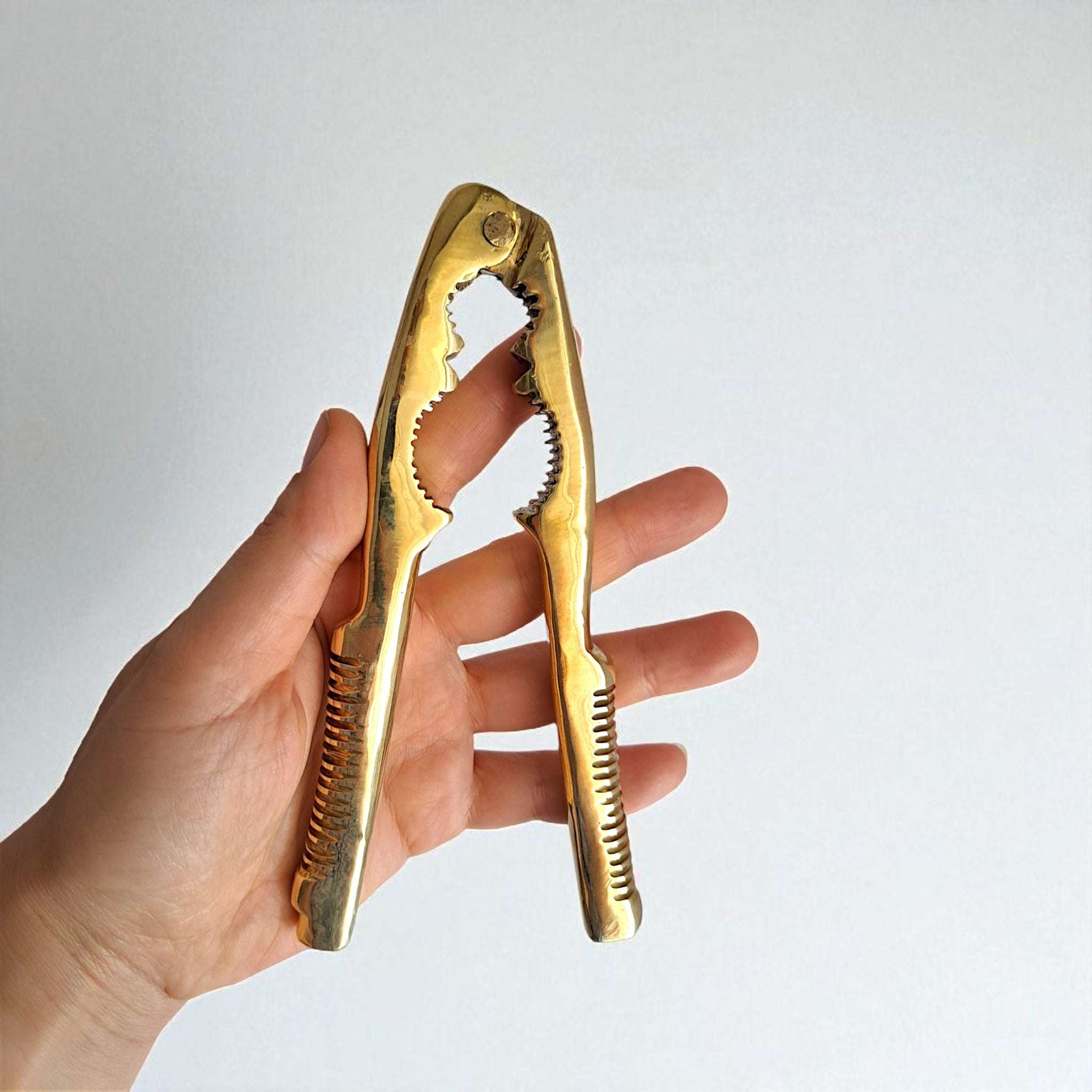 Solid Brass Nutcracker Gold, 16cm Anatolian Decor Piece