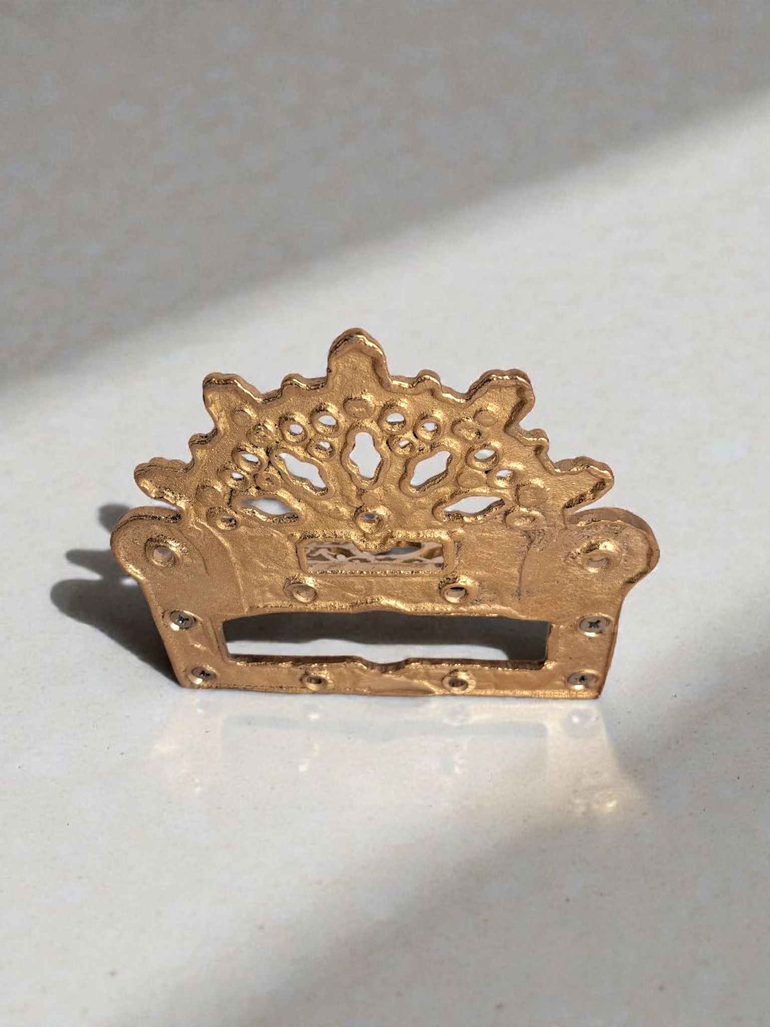 Handmade Solid Brass Toilet Paper Holder with Cover – Vintage Gold Wall Mounted Bathroom Accessory