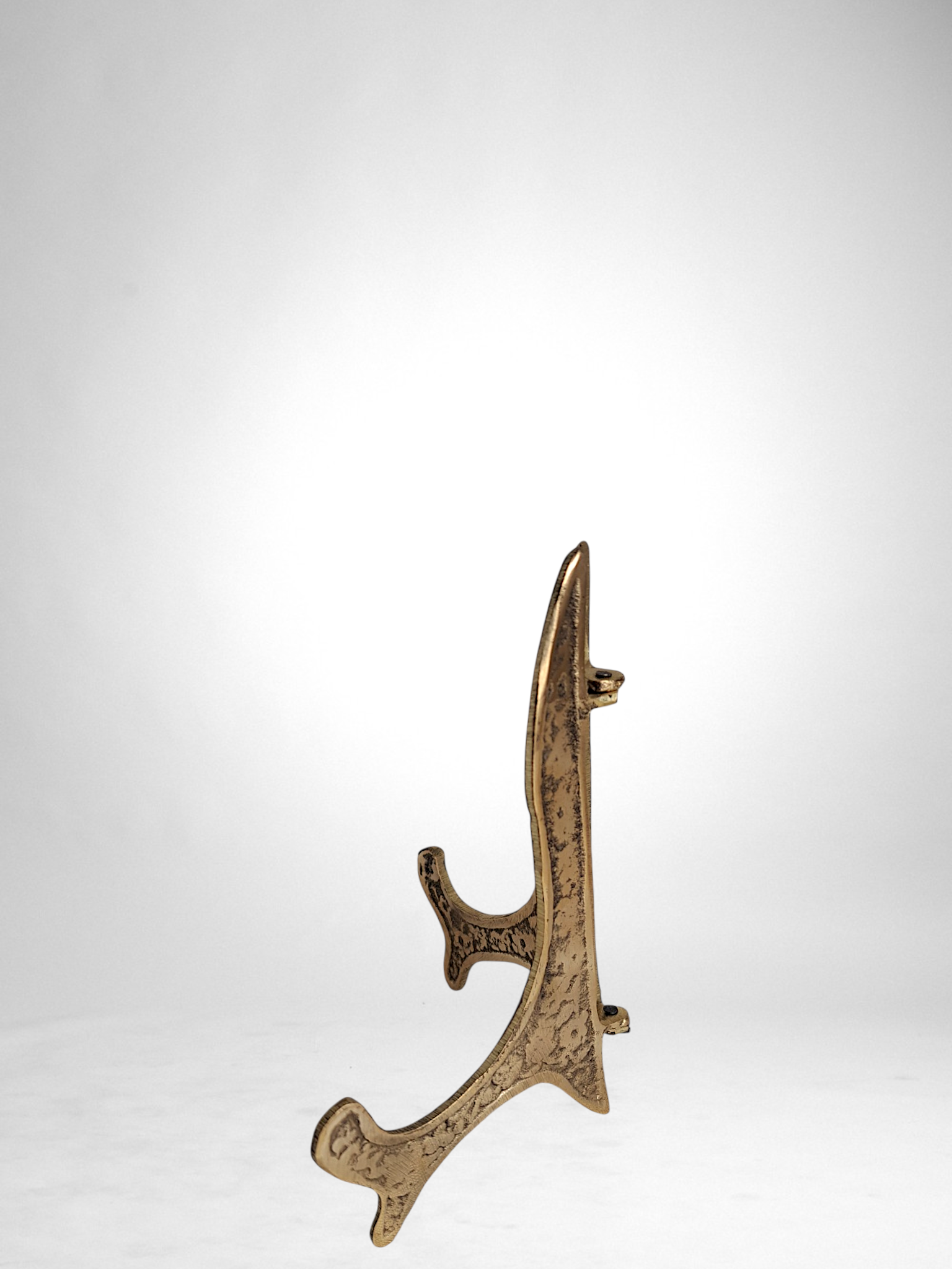 Vintage Brass Plate Stand – Decorative Tabletop Display Easel for Ceramic Plates, Artwork & Collectibles