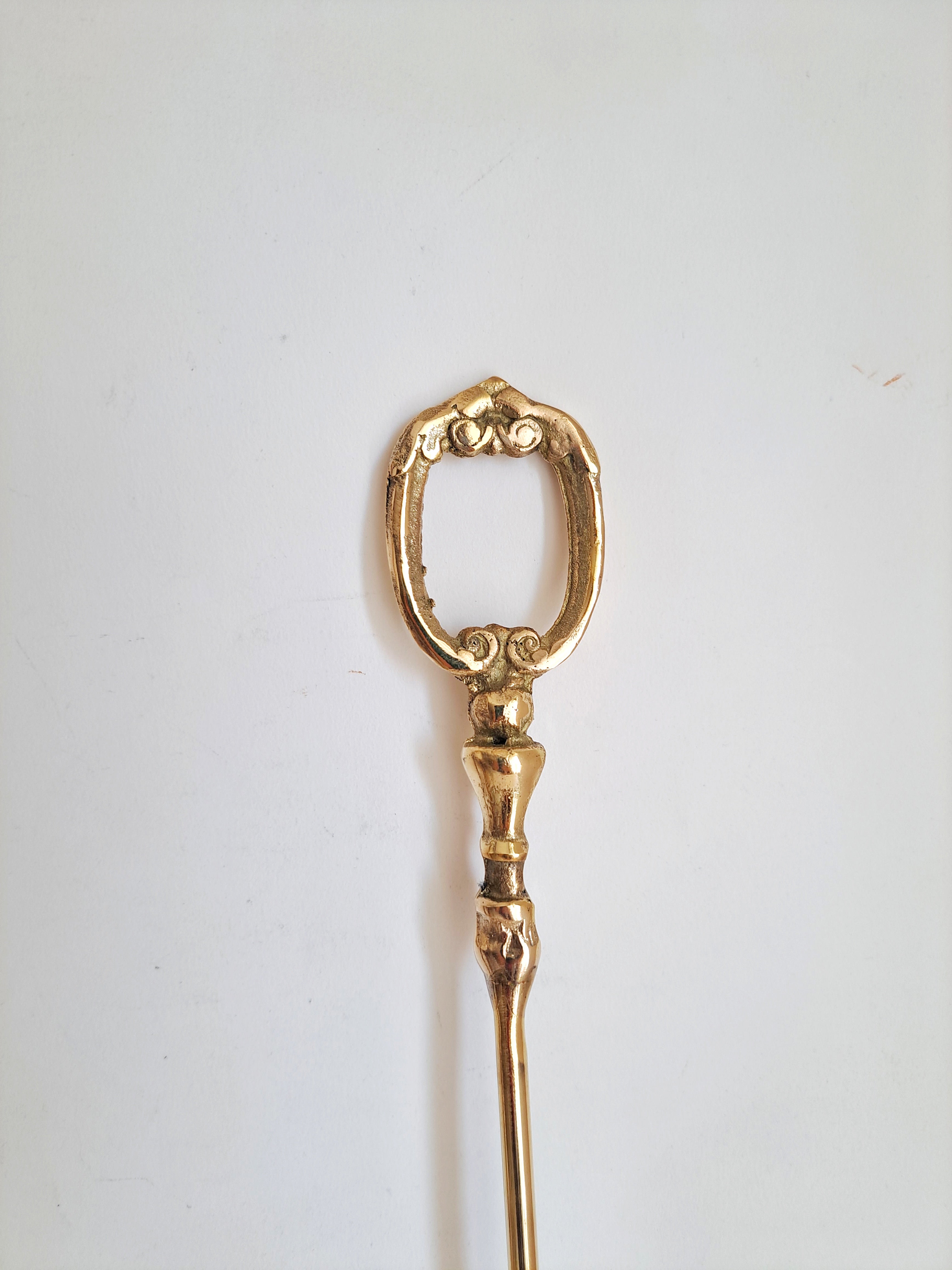 Handmade Solid Brass Shoehorn 48 cm | Long Vintage Shoe Horn Made in Turkey