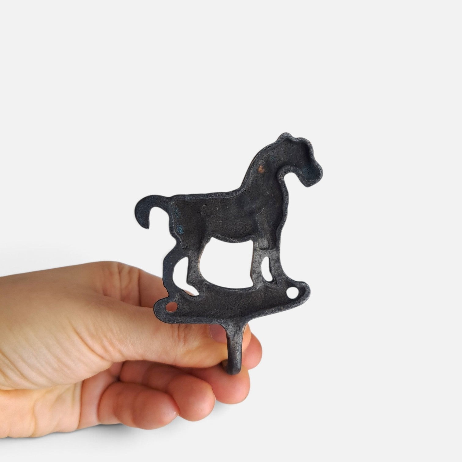 Brass Horse Wall Hook | Vintage Equestrian Coat & Robe Hanger