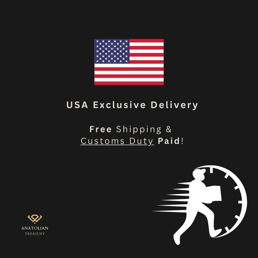 Promotional graphic for USA exclusive delivery with an American flag, free shipping text, and a delivery icon on a black background.