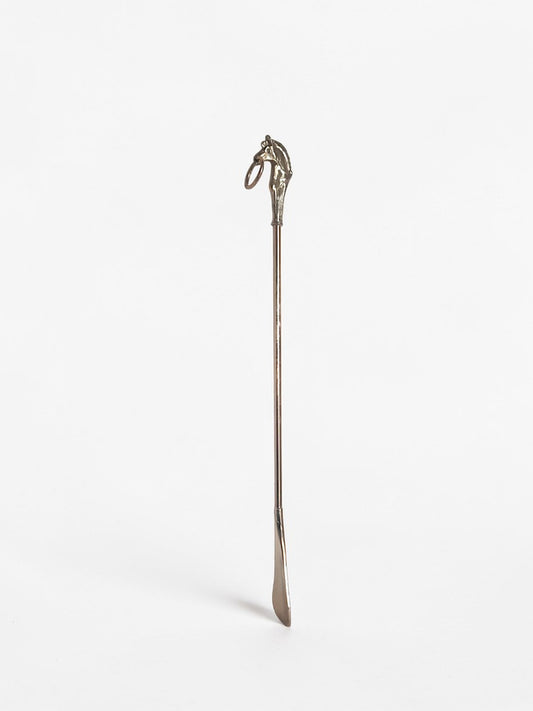 Rare Antique Replica Horse Head Brass Shoe Horn – 56 cm Equestrian Collectible