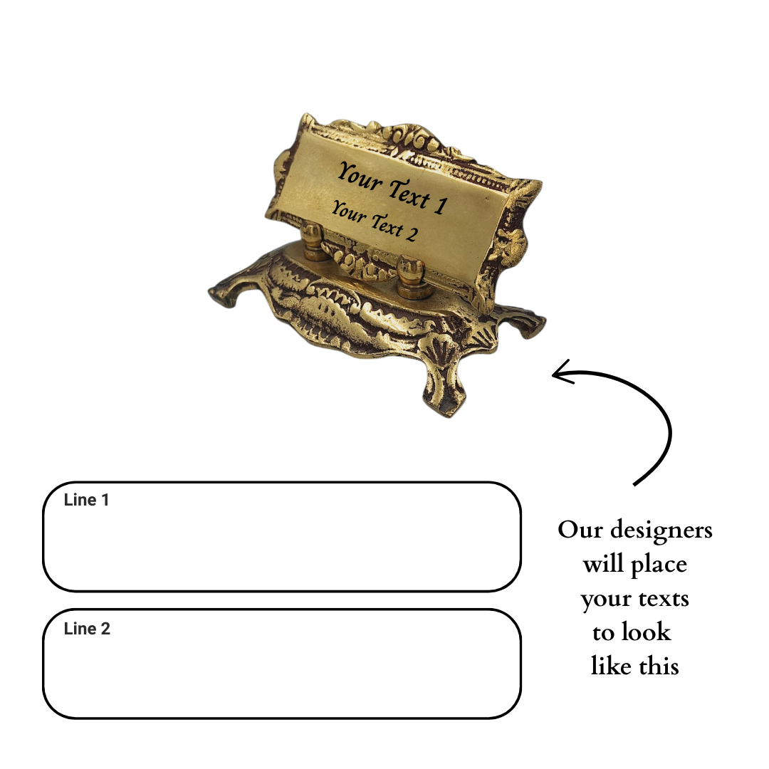 Personalized Brass Desk Name Plate – Custom Office Name Sign – Engraved Solid Brass Nameplate