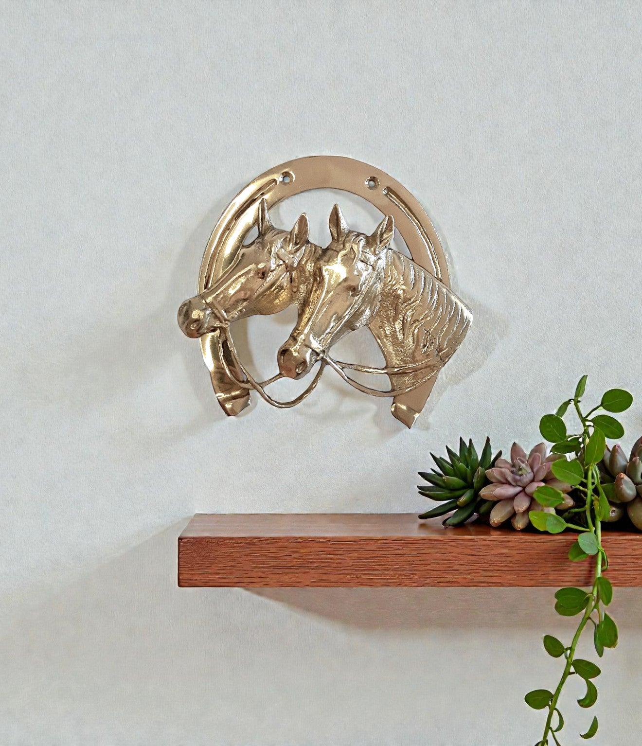 Cast Brass Horseshoe Wall Decor
