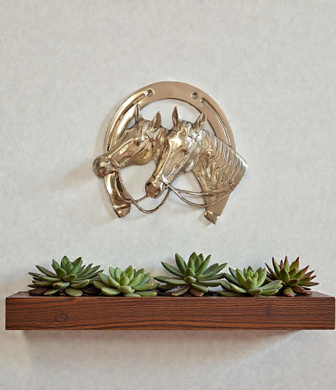 Cast Brass Horseshoe Wall Decor