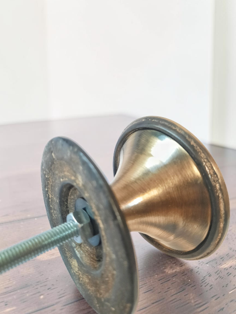 Vintage Brass Door Knob – Antique Gold Floral Entry Door Handle for Interior & Exterior Doors