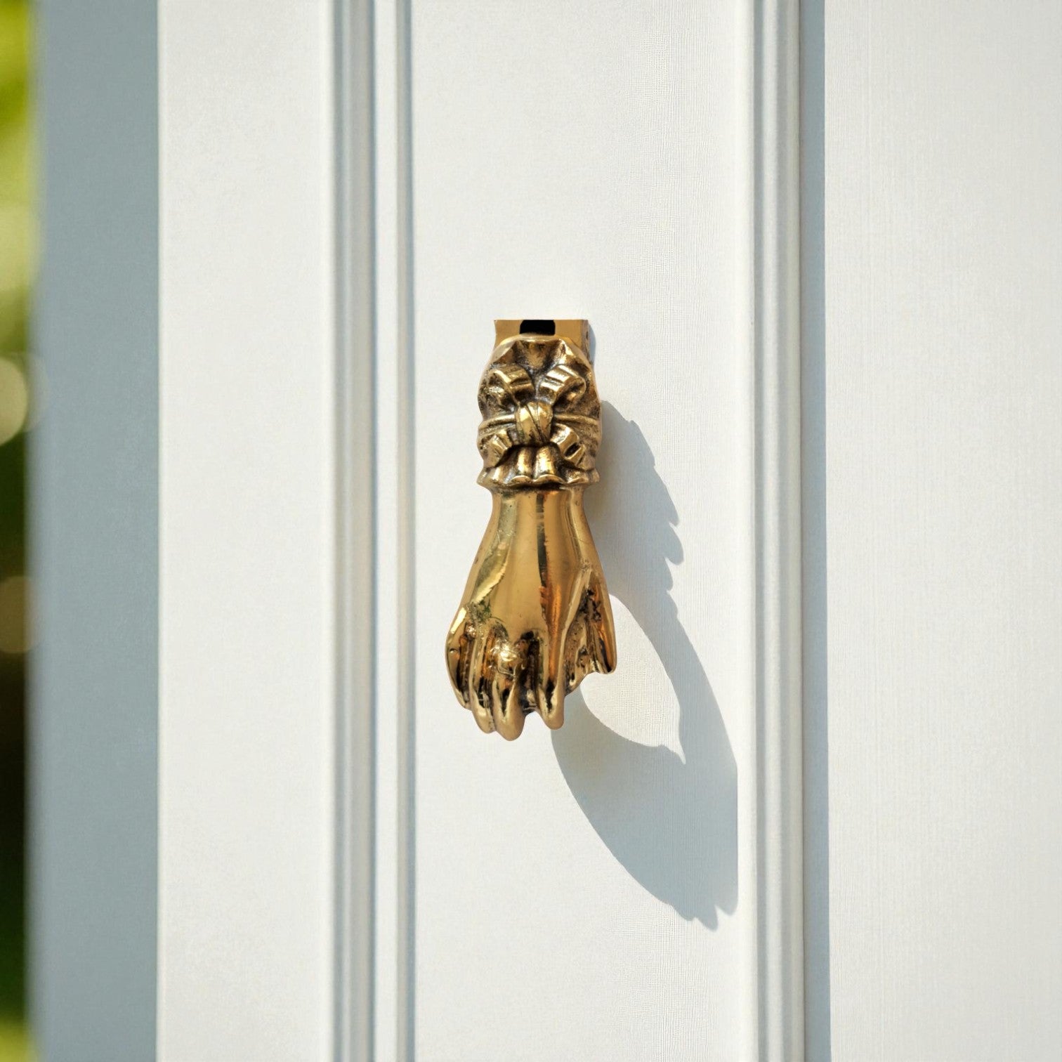 13cm Handcrafted Brass Fatima's Hand Door Knocker, Vintage Home Decor