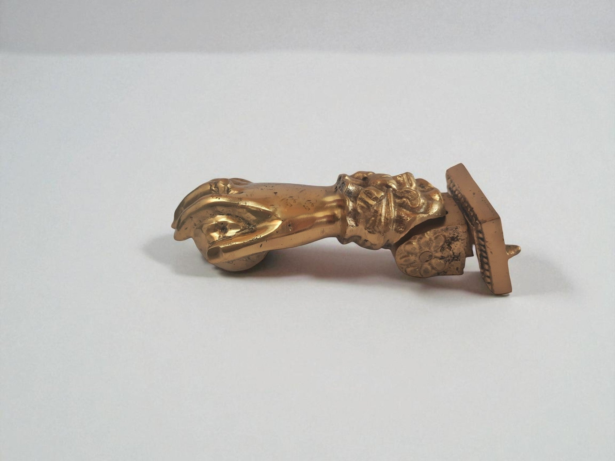 13cm Handcrafted Brass Fatima's Hand Door Knocker, Vintage Home Decor