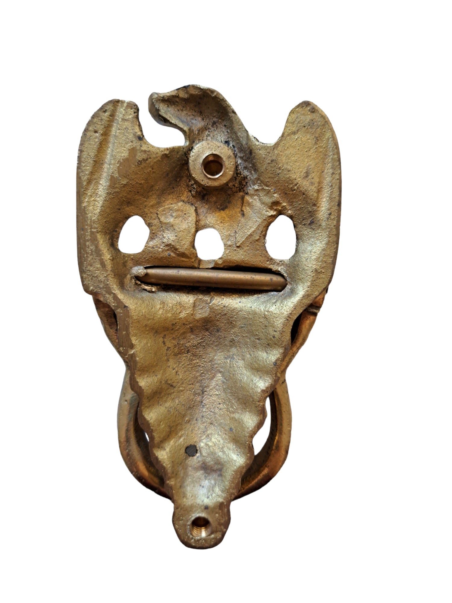 Antique Gold Brass Eagle Door Knocker – Solid Vintage Style Entryway Decor