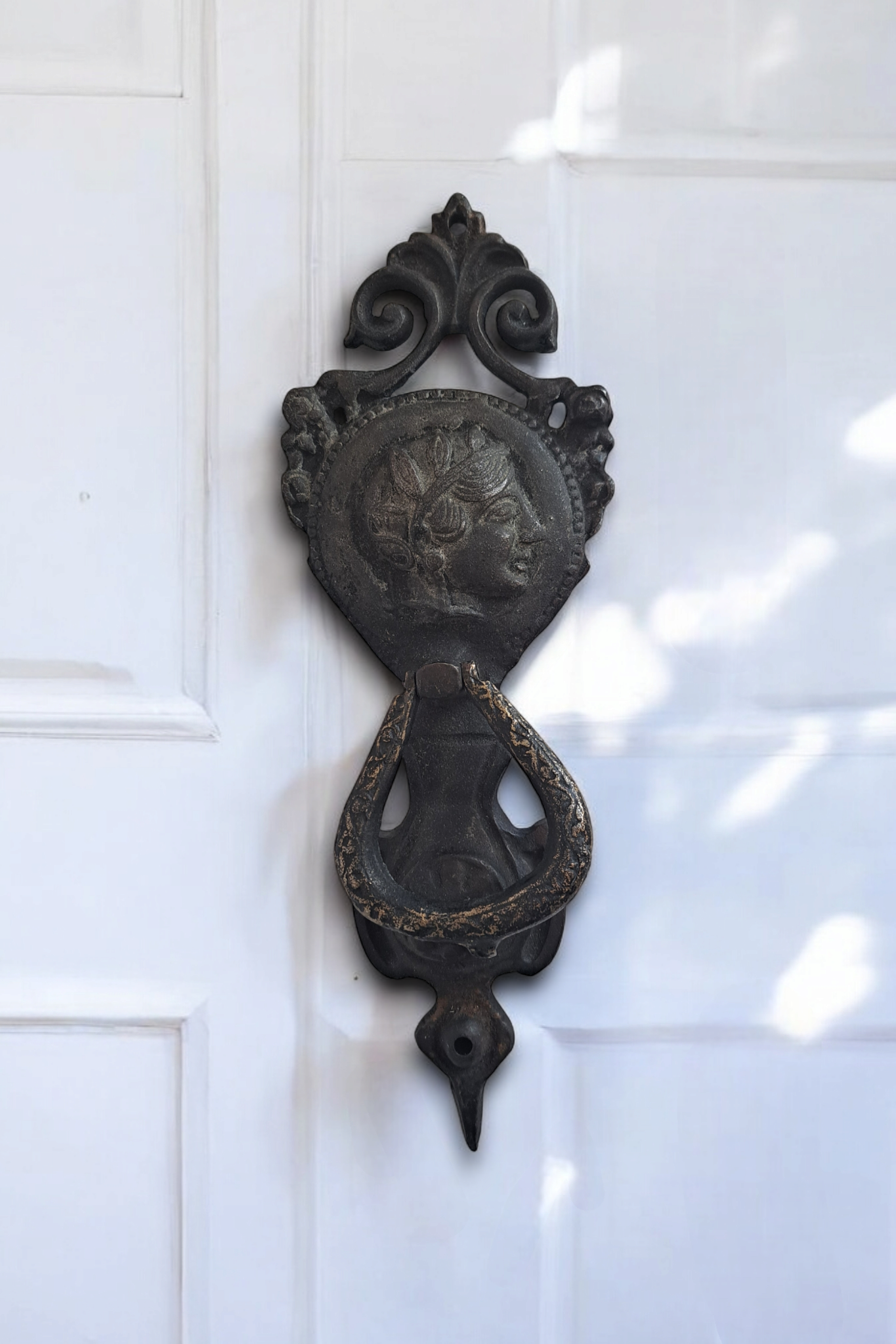 Vintage Brass Mythic Door Knocker – Antique Style, Handcrafted Decor