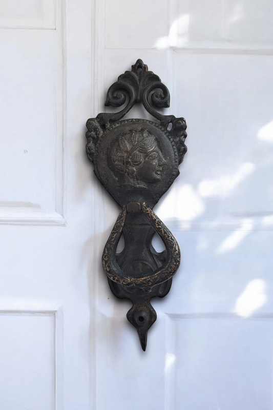 Vintage Brass Mythic Door Knocker – Antique Style, Handcrafted Decor