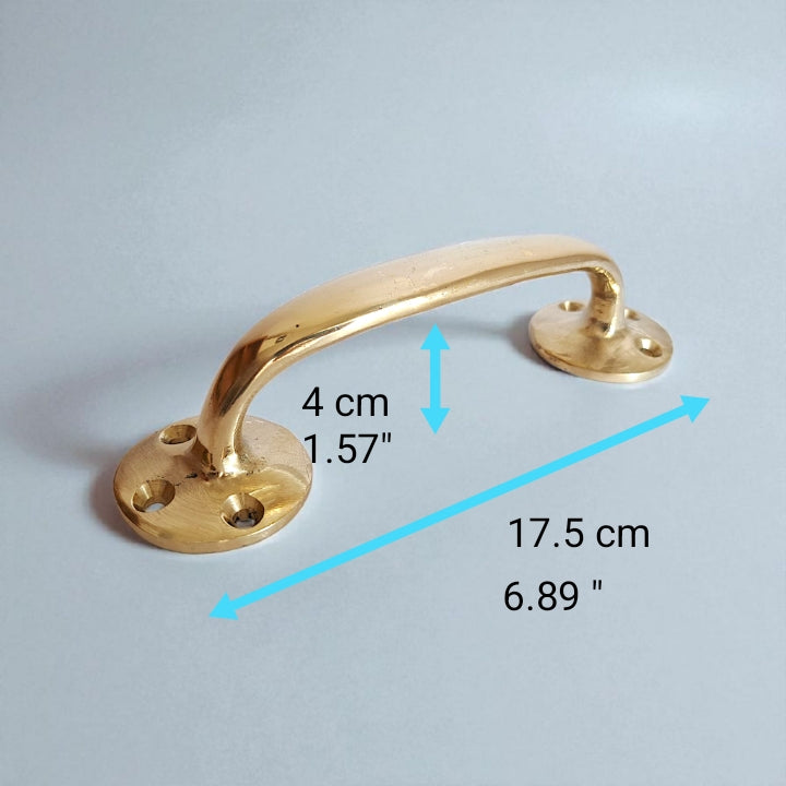 Vintage Gold Brass Handle Pull for Door Cabinet Drawer - Anatolian Treasury Door Hardware