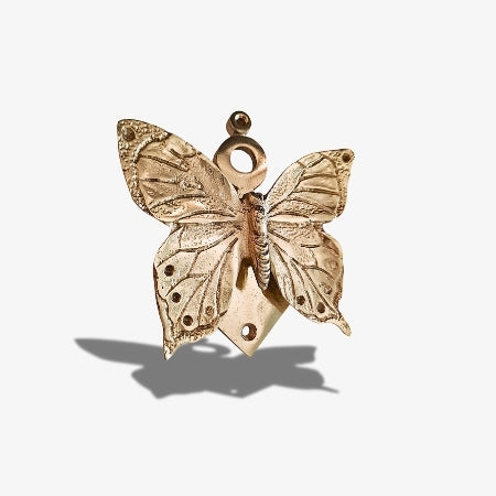 Solid Brass Butterfly Door Knocker – Gold & Antique Gold