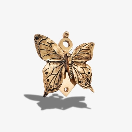 Solid Brass Butterfly Door Knocker – Gold & Antique Gold