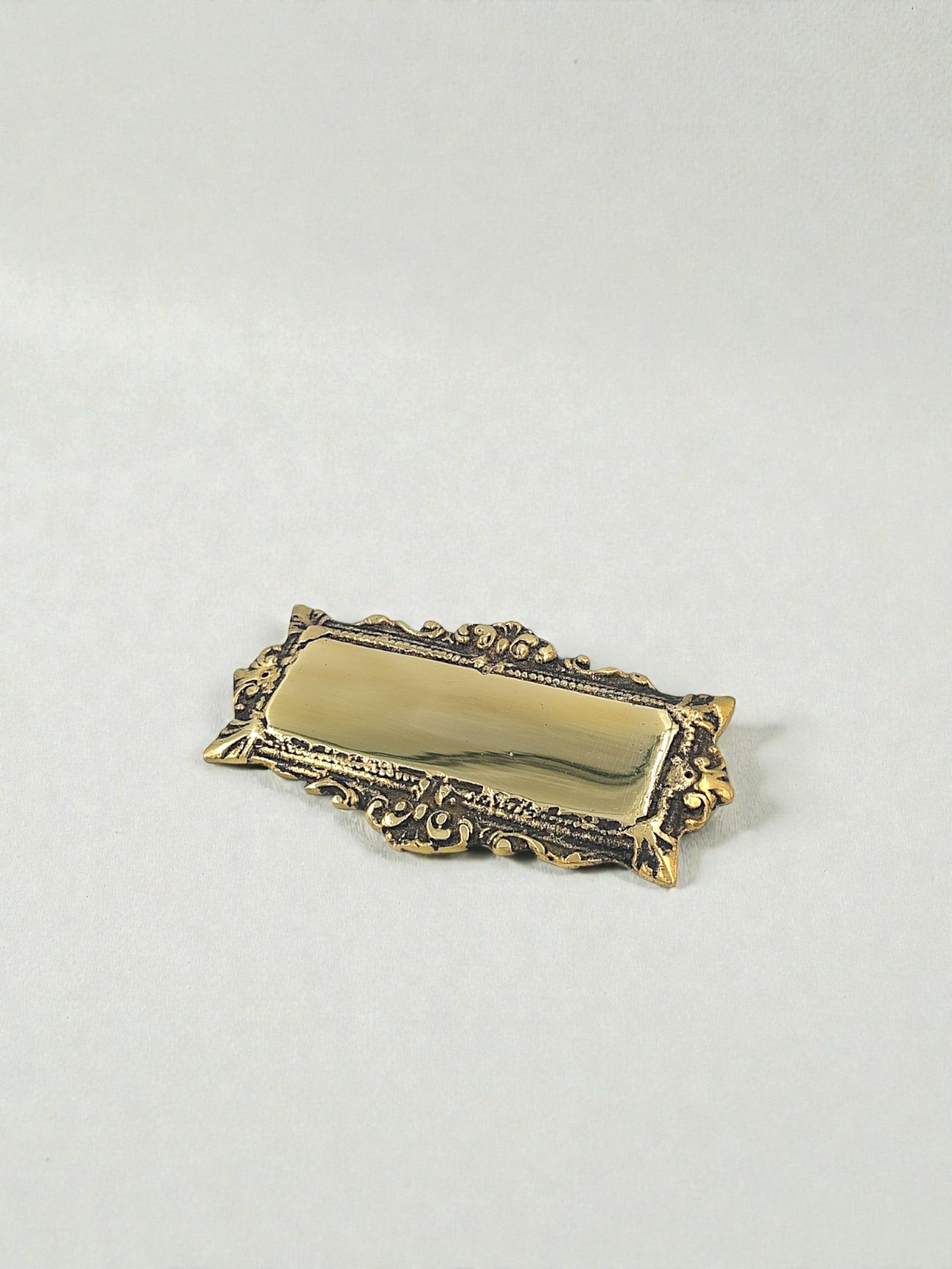 Custom Solid Brass Name Plaque – Personalized Family Name & House Number Wall Sign