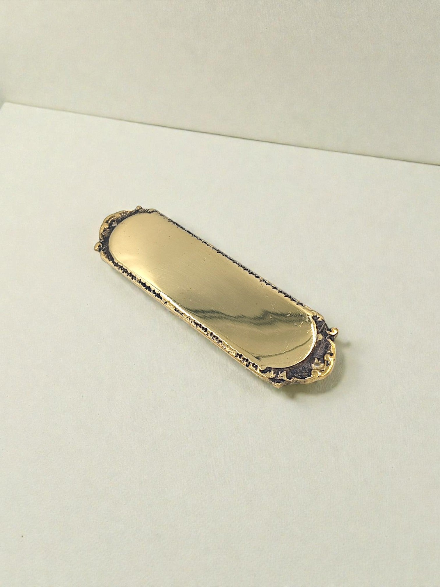 Custom Solid Brass Name Plaque – Personalized Family Name & House Number Wall Sign