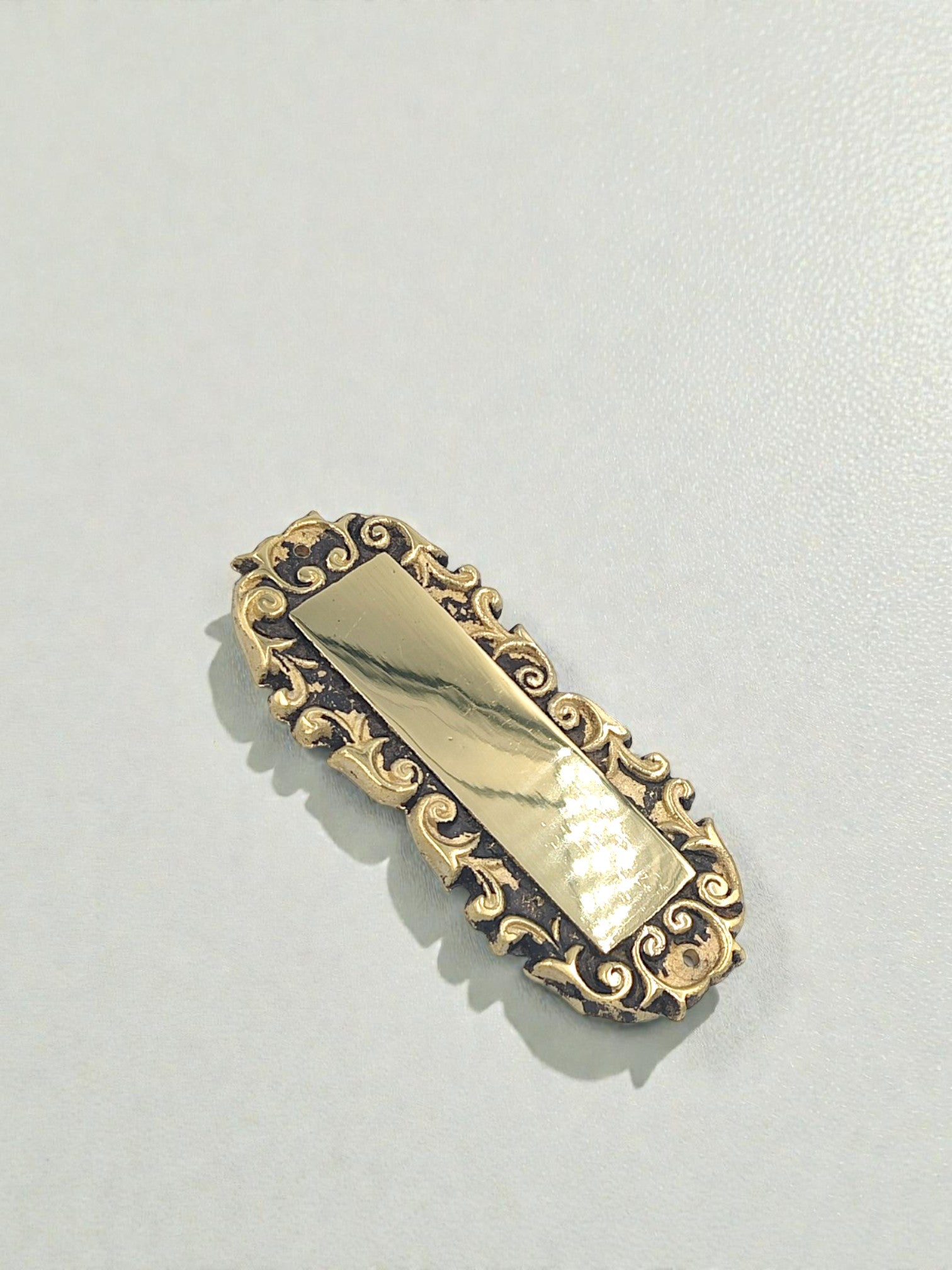 Custom Solid Brass Name Plaque – Personalized Family Name & House Number Wall Sign