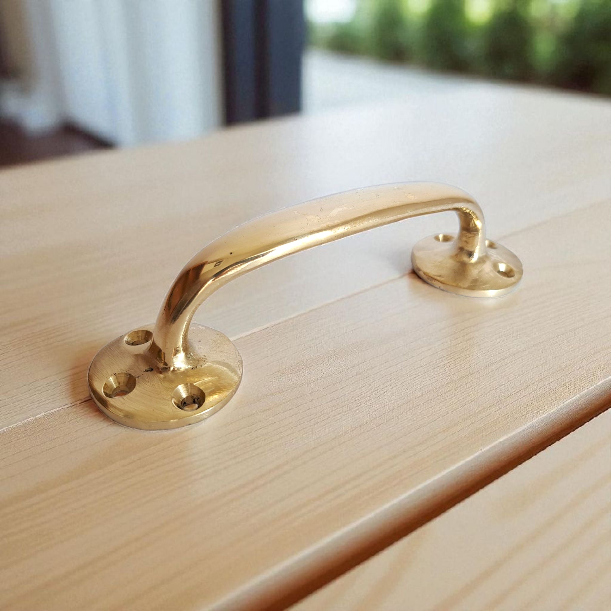 Vintage Gold Brass Handle Pull for Door Cabinet Drawer - Anatolian Treasury Door Hardware