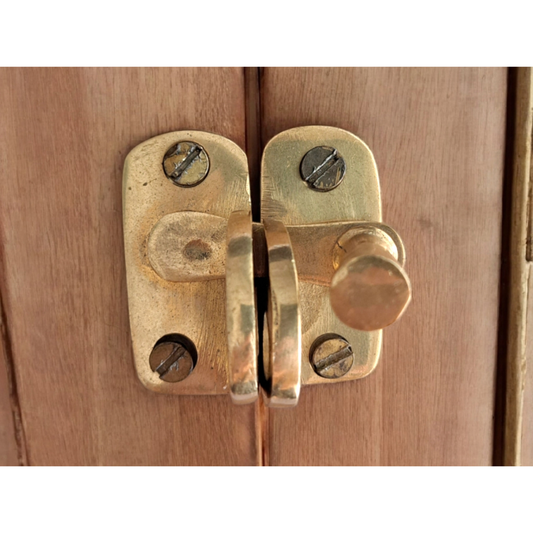 Vintage Brass Latch 4x4cm for Cabinet Hardware Decor