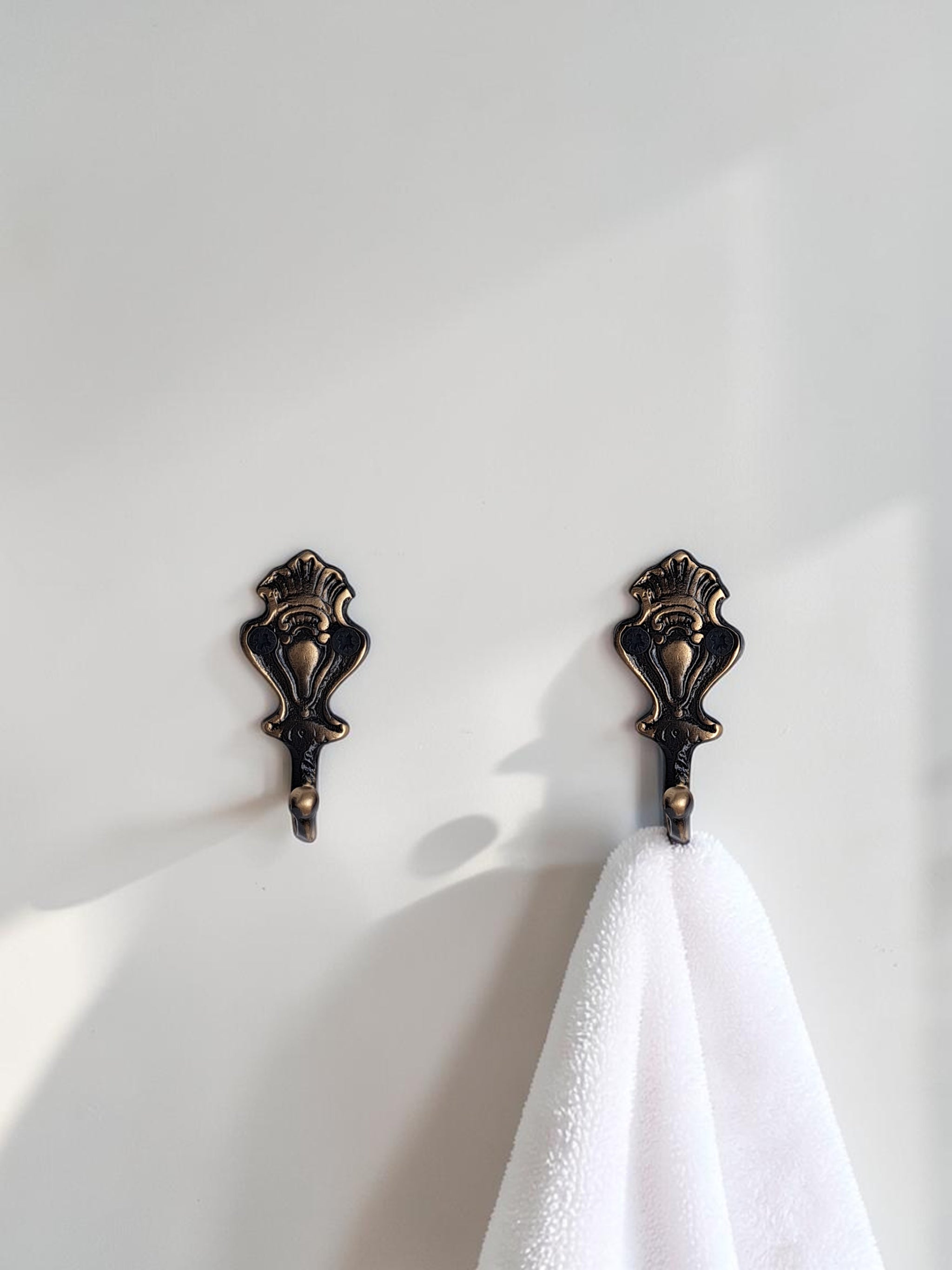 Antique Brass Wall Hook – Solid Brass Single Vintage Coat & Towel Hook