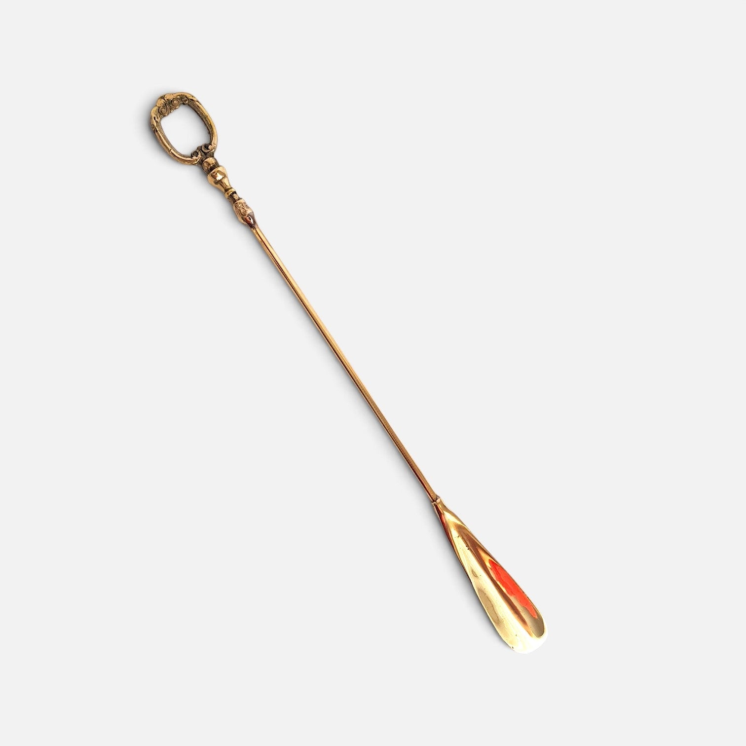Handmade Solid Brass Shoehorn 48 cm | Long Vintage Shoe Horn Made in Turkey