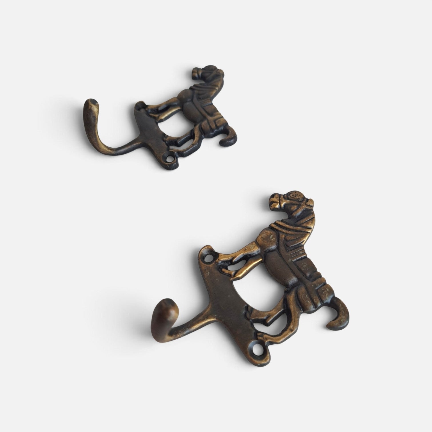 Brass Horse Wall Hook | Vintage Equestrian Coat & Robe Hanger