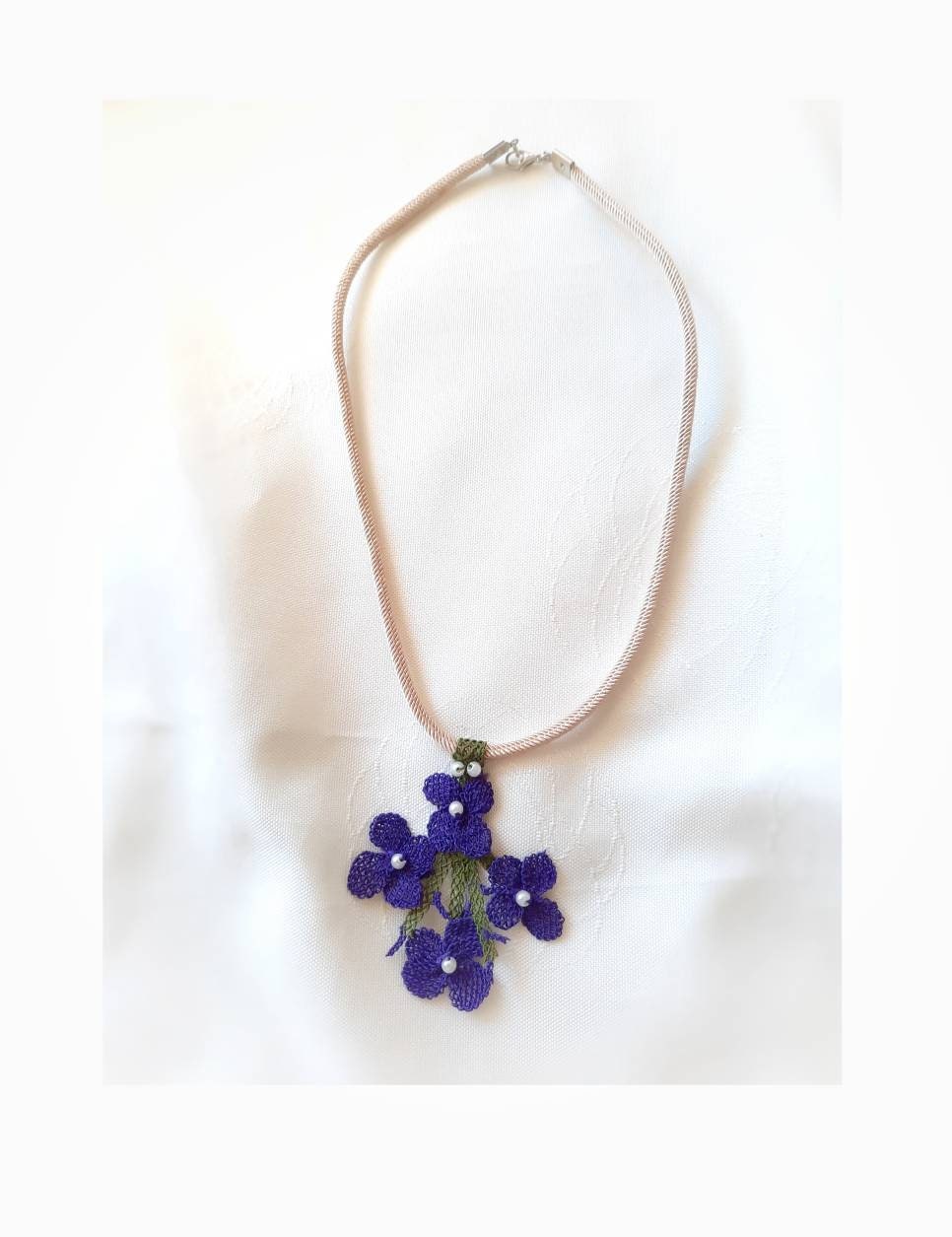 Crochet Necklace With Silk Thread