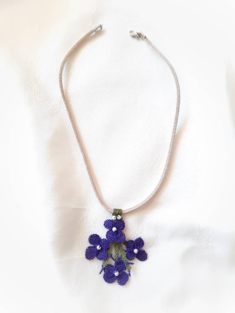 Crochet Necklace With Silk Thread