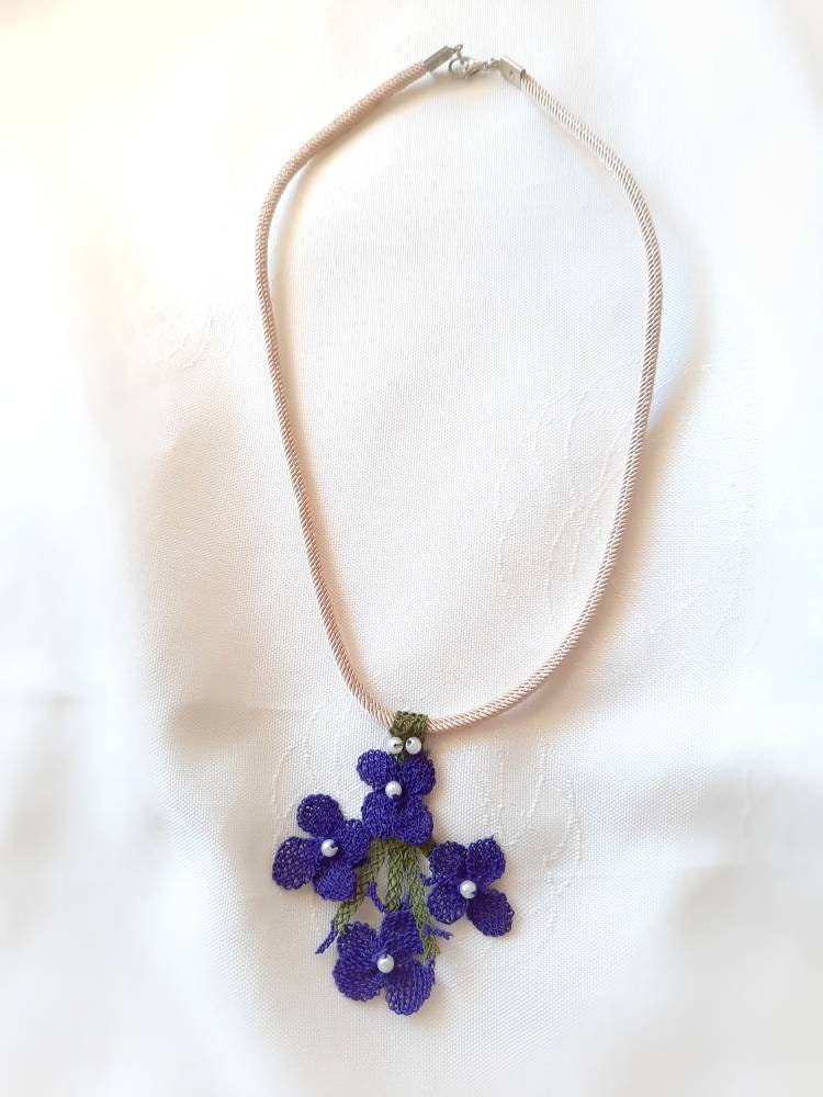 Crochet Necklace With Silk Thread