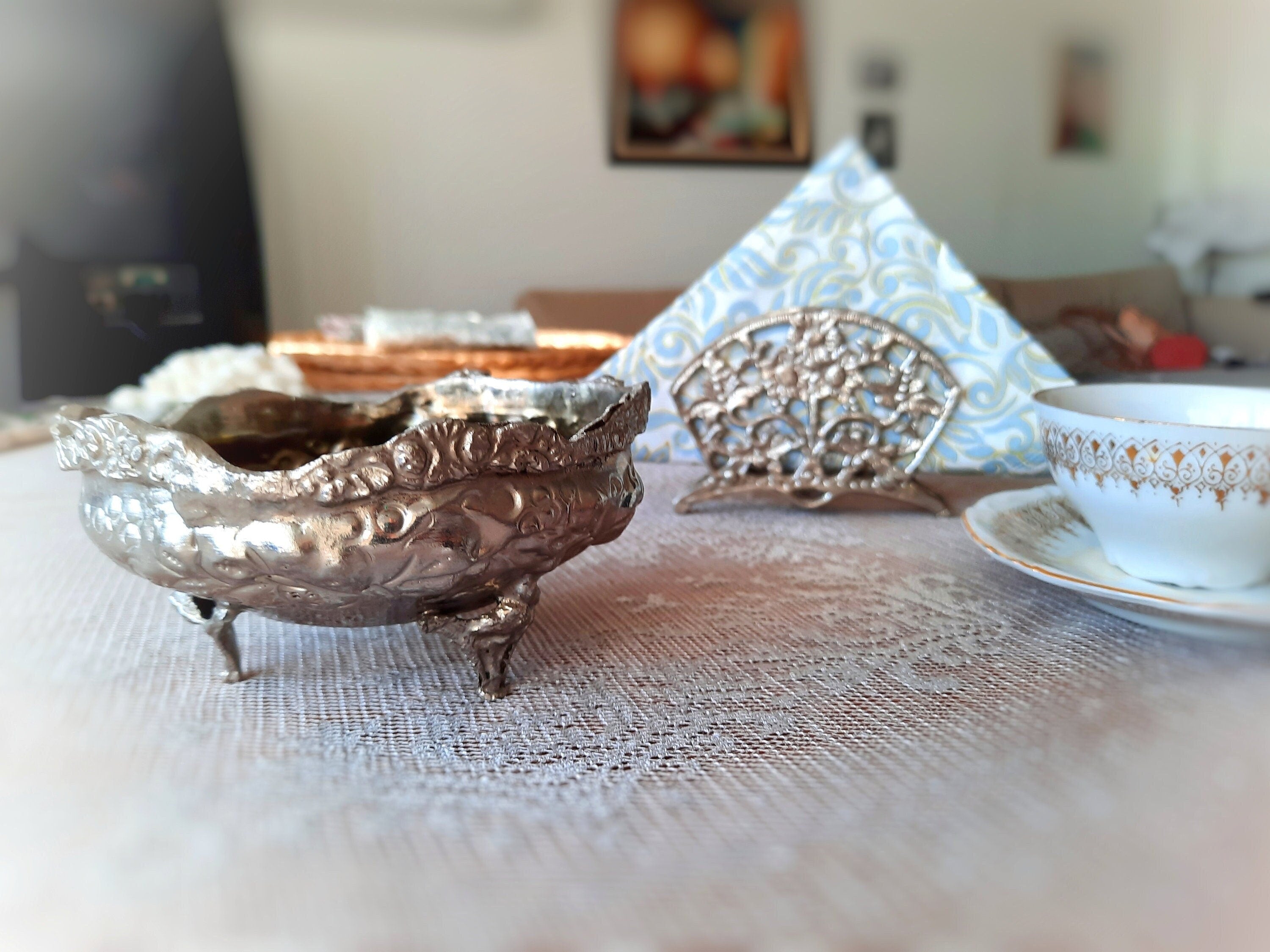 Konserve Pirinç Peçetelik ve Şekerlik