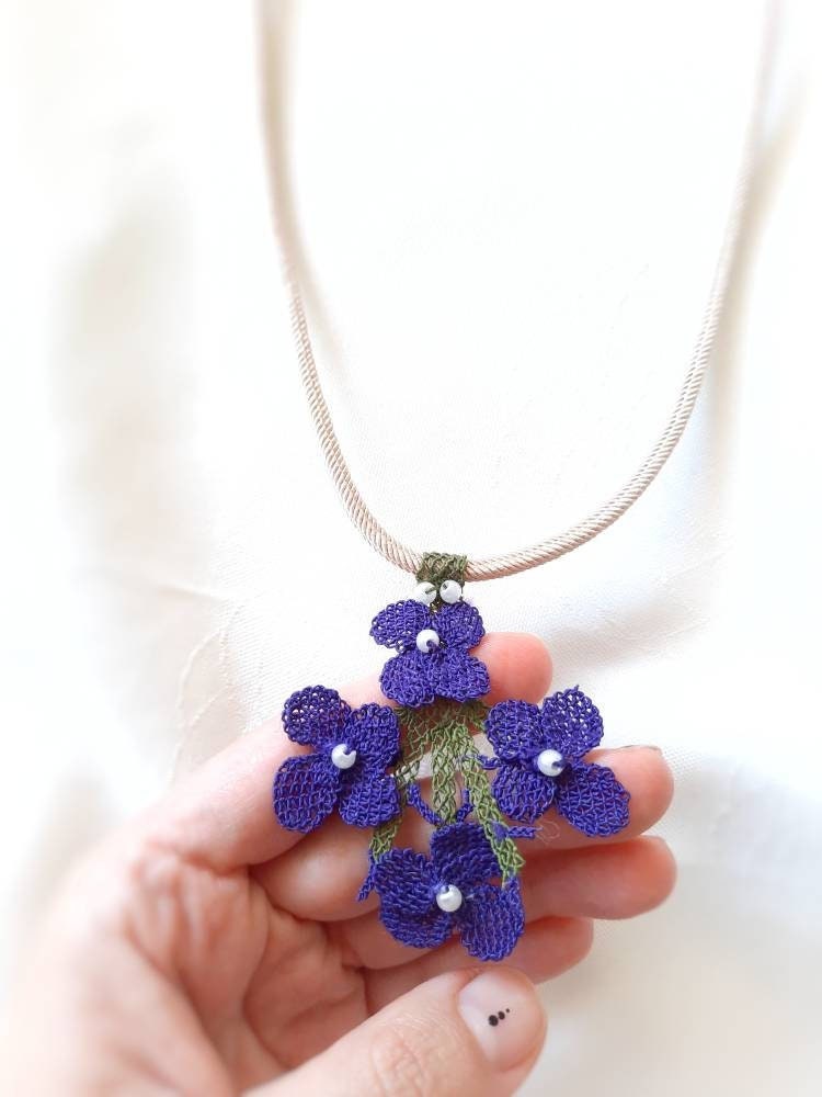 Crochet Necklace With Silk Thread