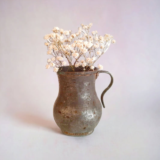 Vintage Old Copper Mug – Multifunctional Decor/Drinkware, 8.5cm Tall