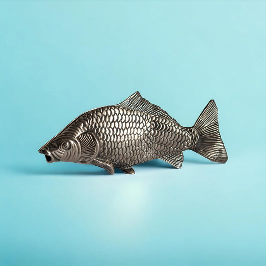 Vintage El Yapımı Pirinç Balık Peçetelik – Benzersiz, Nadir ve Temiz Dekoratif Parça