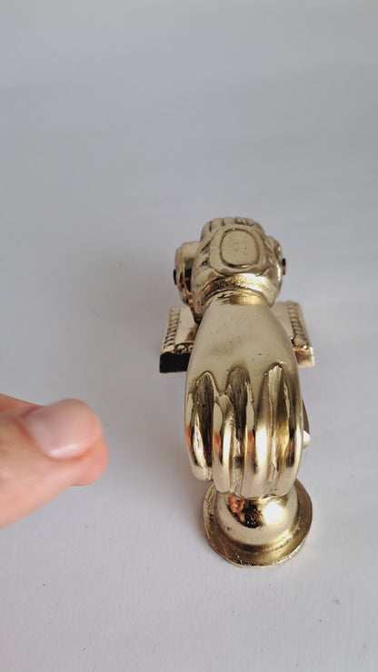 Vintage Brass Fatima's Hand Door Knocker – Mirror Gold