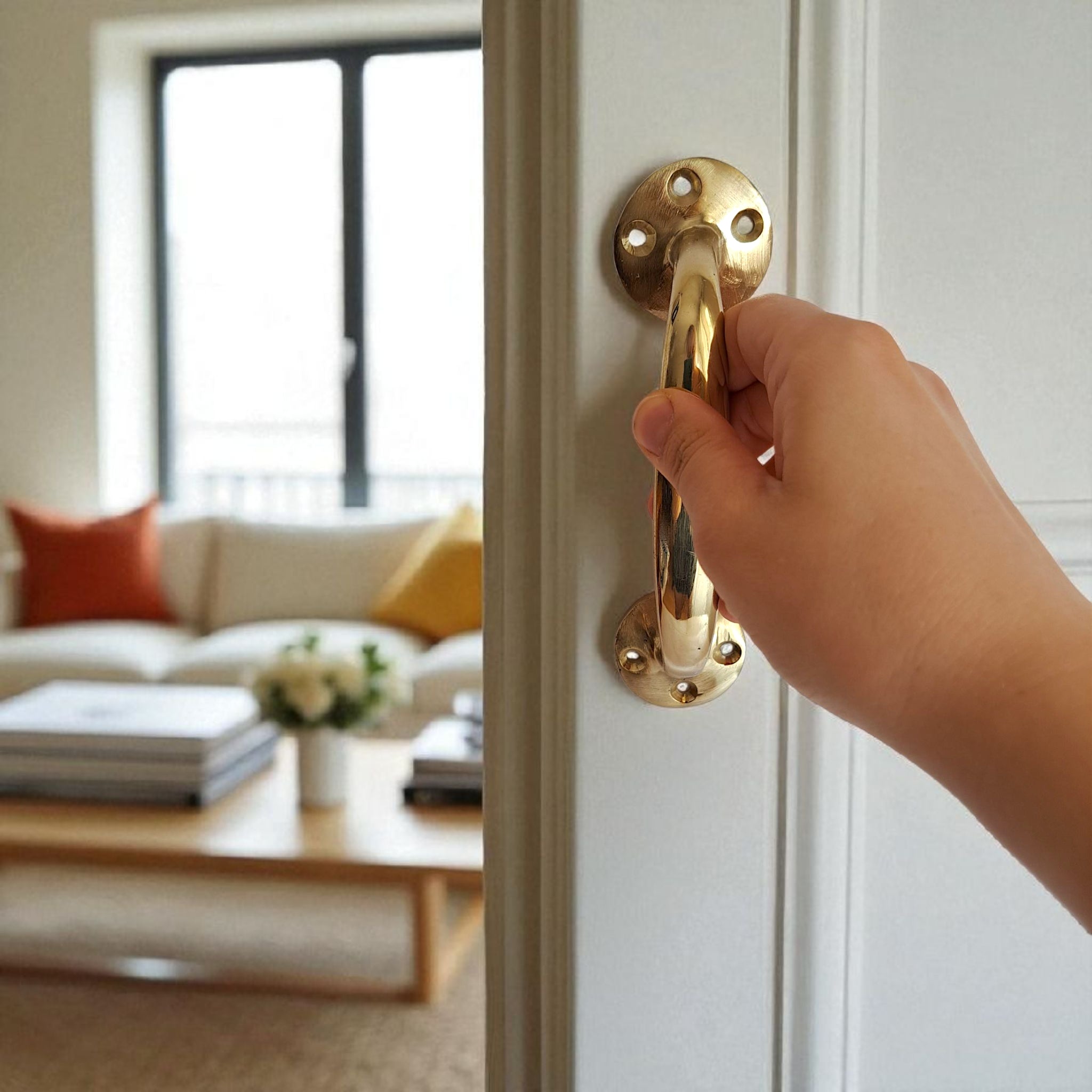 Vintage Gold Brass Handle Pull for Door Cabinet Drawer - Anatolian Treasury Door Hardware